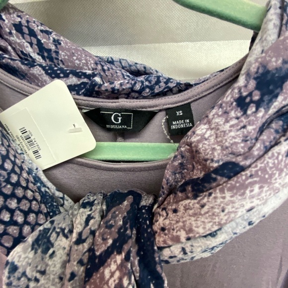 G Giuliano Ecoluxe Drama High/Low Tank & Scarf NWT - Picture 4 of 8
